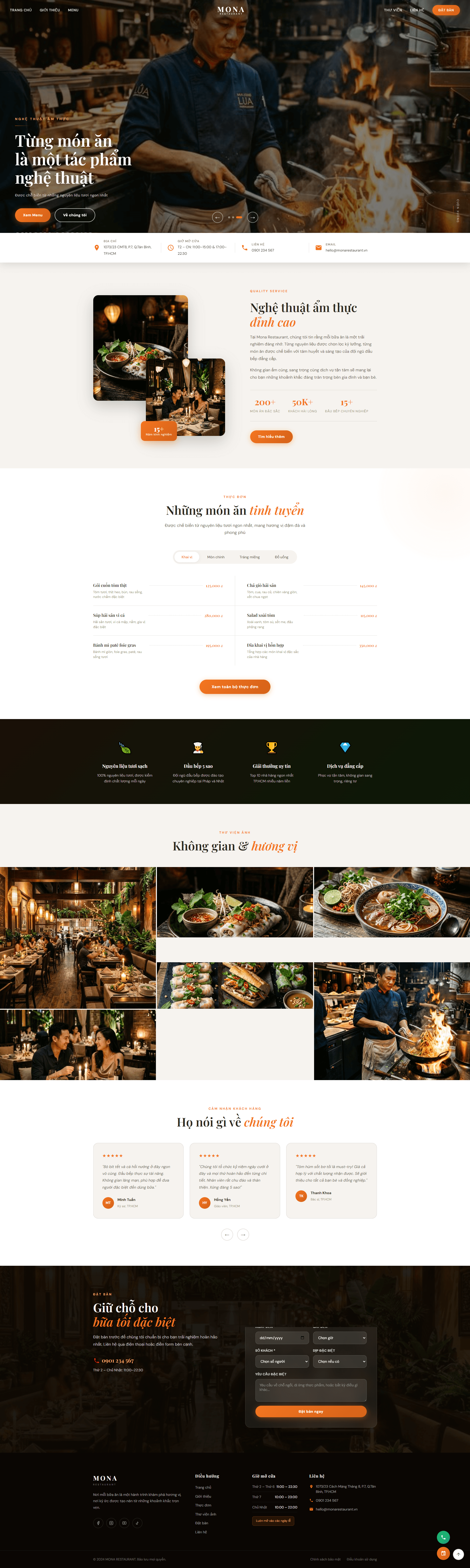 WEB ĐẶT BÀN NHÀ HÀNG