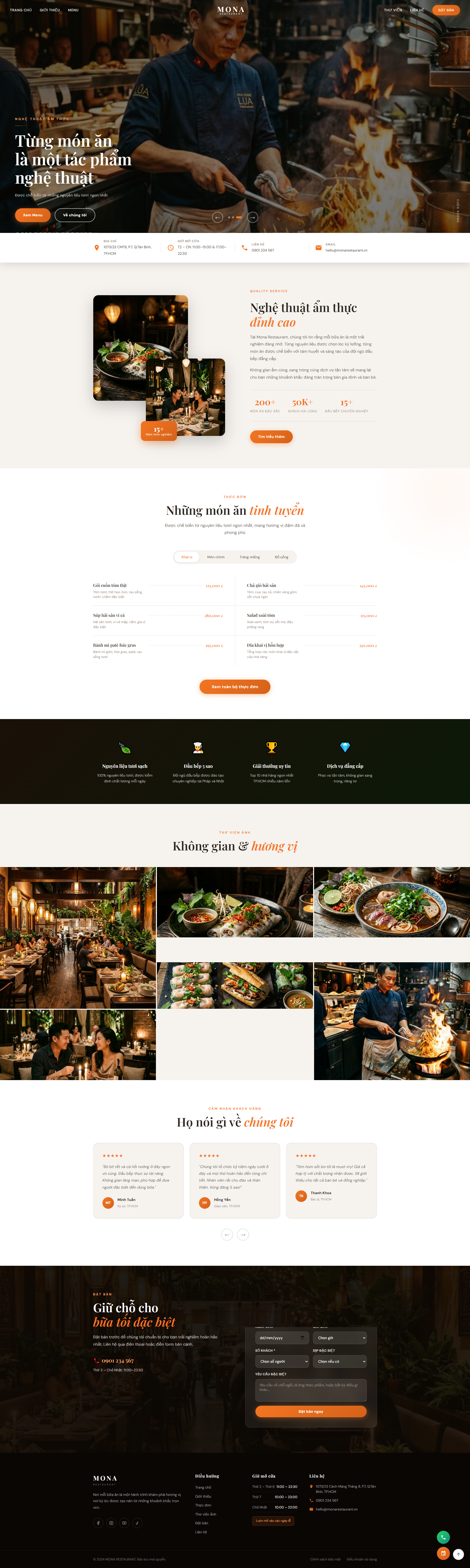 WEB ĐẶT BÀN NHÀ HÀNG